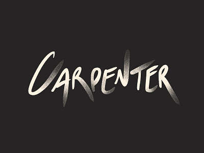 Carpenter lettering typography