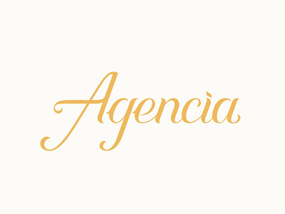 Agencia lettering logo logotype typography