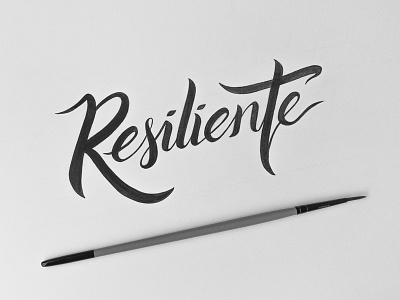 Resiliente lettering
