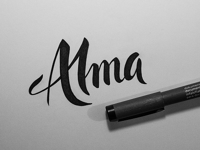 Alma alma handwritten identity lettering logo typography