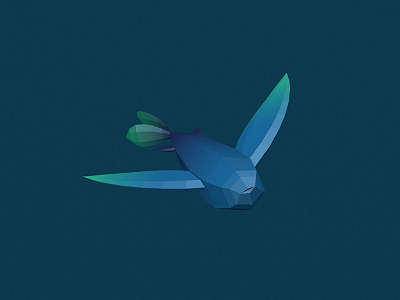 Fishbird Undersea 3d bird c4d digitalart fish illustration polygon
