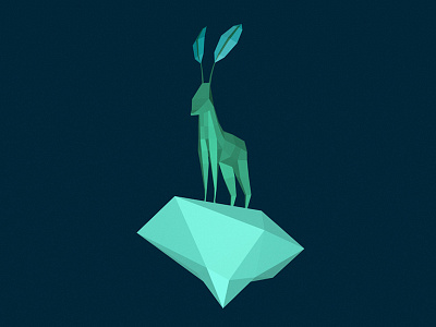 Deer 3d c4d deer digitalart illustration polygon