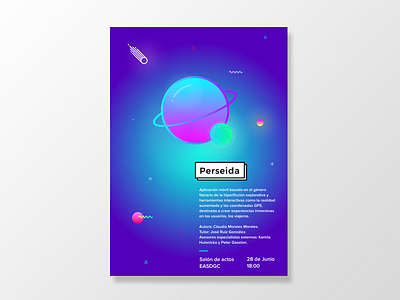 Poster for the final project app illustration illustrator iridescent minimalism poster vector