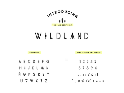 Wildland font geometric sans serif typeface typography vector