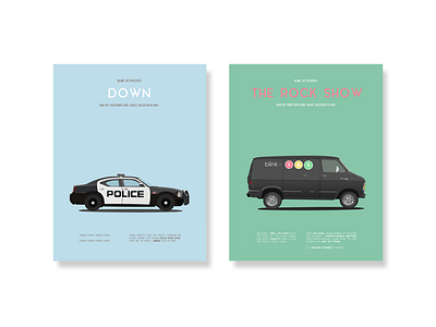 Blink 182 poster blink 182 illustration illustrator minimalism pastel police poster van vector