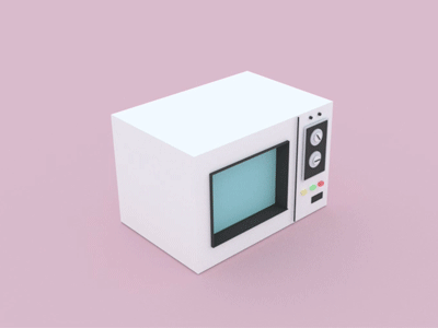 90's technology 3d animation blender burger food geometric gif hamburger microwave pastel technologyn