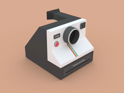 Polaroid 3d animation blender geometric gif instax pastel photo polaroid
