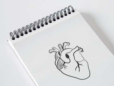 Caspian Light box art drawing heart human heart illustration mockup notebook sketch sketch book traditional vector