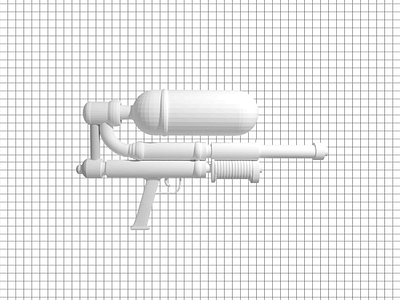 Juan Doe 3D modeling 3d blender grid gun modeling vaporware