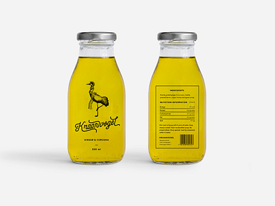 Handmade Lemonade Kraanvogel bottle brand branding drink ecologic handmade handwritten label lemon lemonade logo mockup