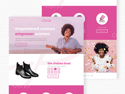 Jolly Pink Footwear Site design pink shoes ui ui ux ux website