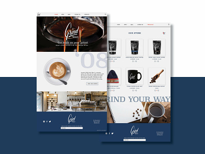 Grind Coffee Co Site coffee digital digital design ui ux ui art website