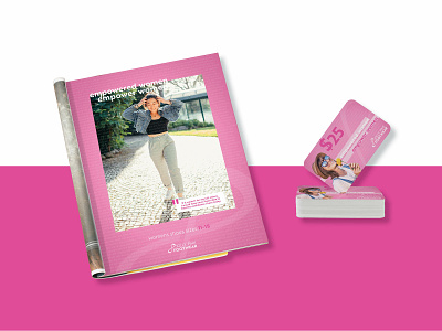 Jolly Pink Footwear Ad and Gift Card gift card layout print print ad