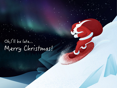 Santa 's Coming For Us illustration merry christmas