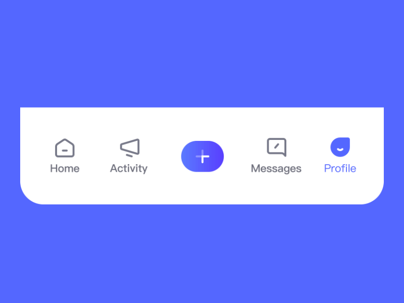 Tab Animation activity animation home icons messages profile tab