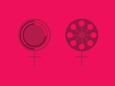 Women in Digital data design icons illustration vector women