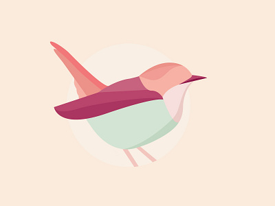 Robin bird colour flat fly illustration robin vector