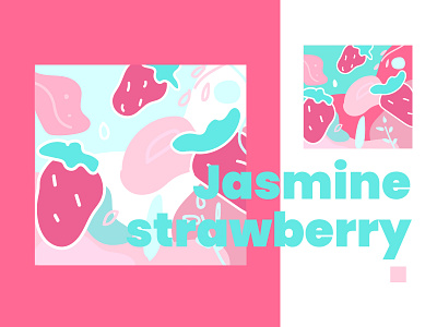 Jasmine Strawberry color design illustation