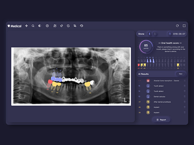 Neumorphic  tooth medical Web