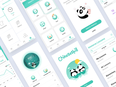 A new version of Chineseskill - 03/26/2019 at 06:13 AM app brand chinese green app illustration learning app panda ui