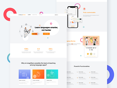 Educational web design clean design education illustration learn page study ui web website 插图