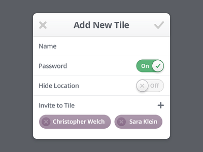 Add New Dialog dialog ios iphone location switch toggle window