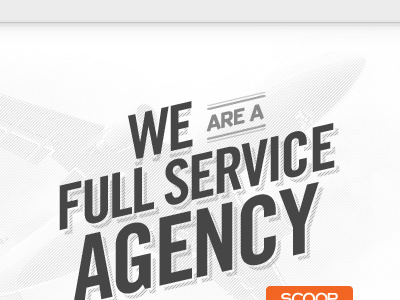 Scoop gray muted orange typography