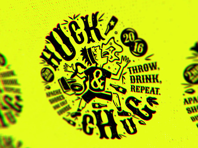 Huck & Chug beer contest design disc golf party tournament