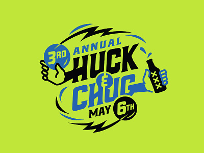 Huck & Chug Rebound disc golf logo tournament
