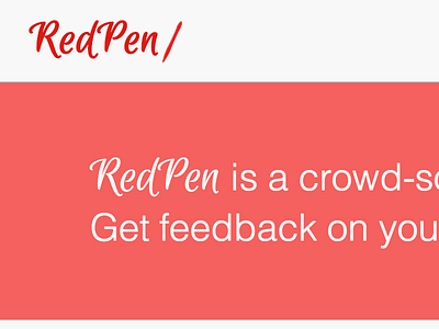 Red Pen Header