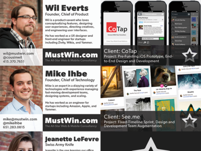 New MustWin.com Biz Cards