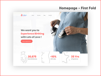 Homepage Concept for a Gynecology Clinc