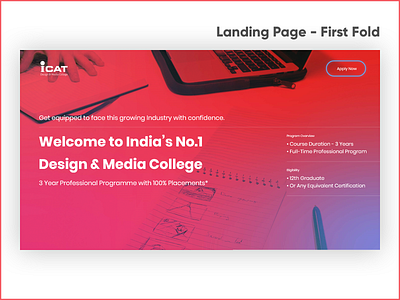 Landing Page Concept for a Media College