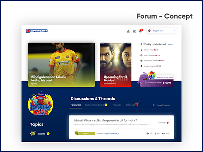 Forum Homepage - Concept