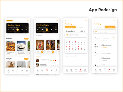 App Redesign Concept app app design calendar concept design mobile music app music player ui