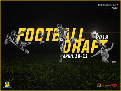 Daily Challenge - Day 5 - Poster advertisement coaching draft football graphic design play poster soccer socialmedia socialmediamarketing sport