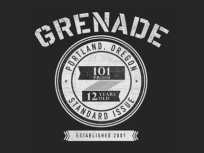 Grenade Label design graphic label shirt snowboard tee