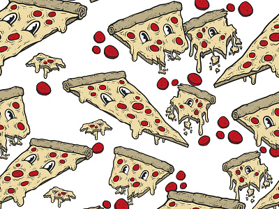 Pizza art design food graphic illustration pattern pizza