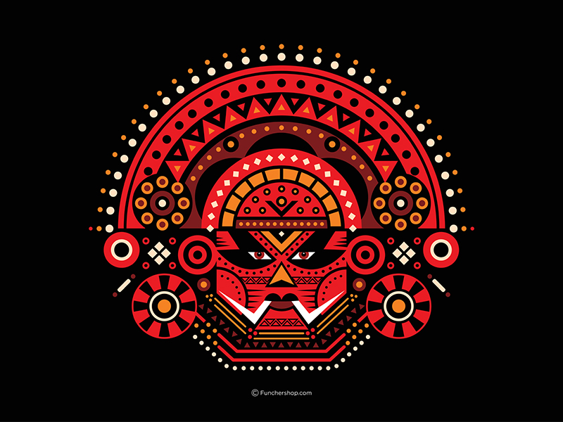 Theyyam- a traditional art form from God's own country~ Kerala! #lavithi  #mandala | Dots art, Art forms, Traditional art