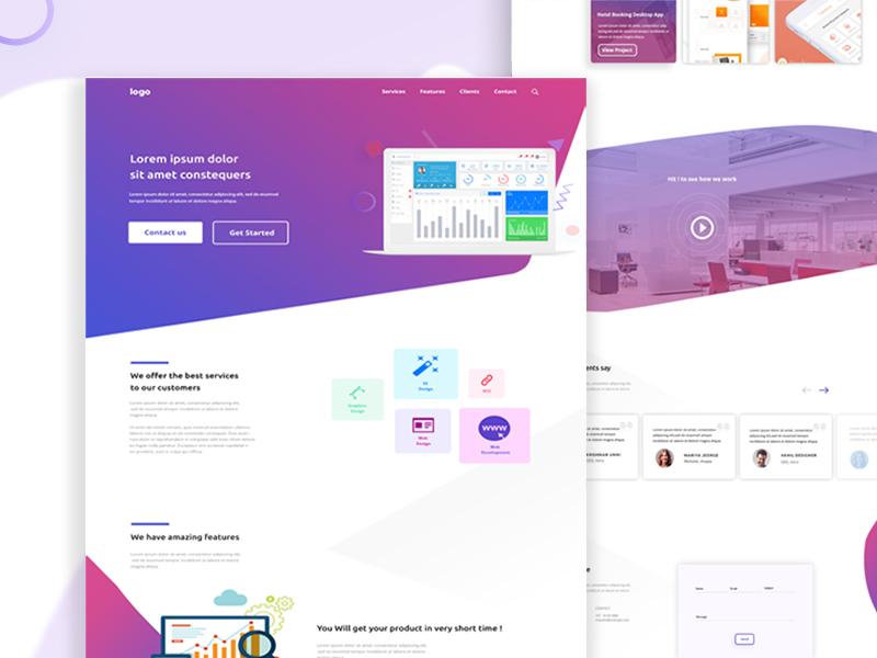 Mr. Debut Dribbble Shot: Agency Landing Page Design by Rashed Khan on ...