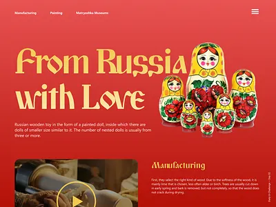 Daily Ui Challenge Day 03 - Landing Page challenge dailyui figma landing page matryoshka russia ui