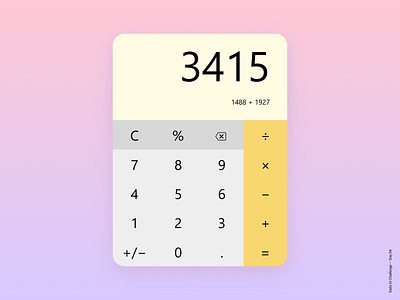 Daily Ui Challenge Day 04 - Calculator app calculator challenge clean concept dailyui design figma ui ux uxdesign