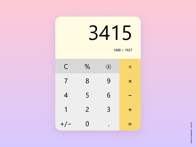 Daily Ui Challenge Day 04 - Calculator
