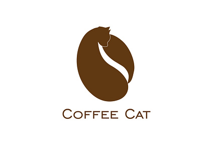 Coffee Cat Logo Design Branding bean beans beverage caffe caffeine cat chat coffee drinks lettering logo logo