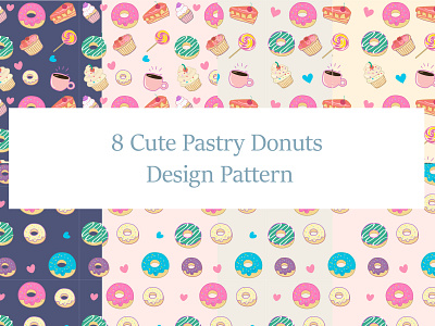 Pastry bakery banner design doghnuts donut illustration pastry