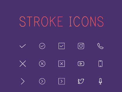 Free Stroke Icon Set