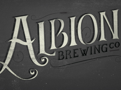 Albion Brew Co beer lettering sign
