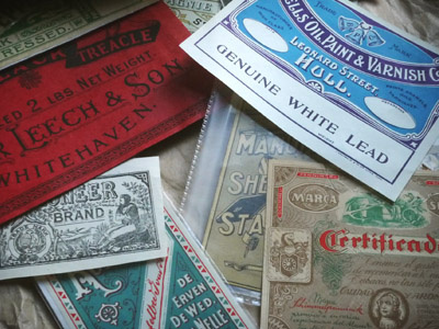 Ephemera Collection antique ephemera labels vintage