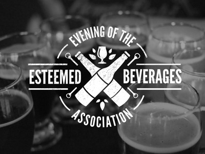 Evening of the Esteemed Beverages Assocition Logo beer logo stamp