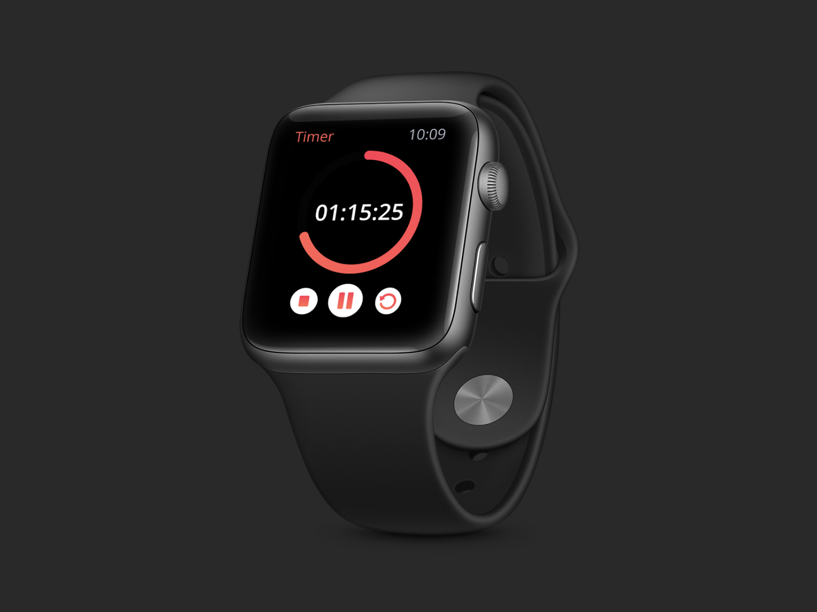 smartwatch with countdown timer